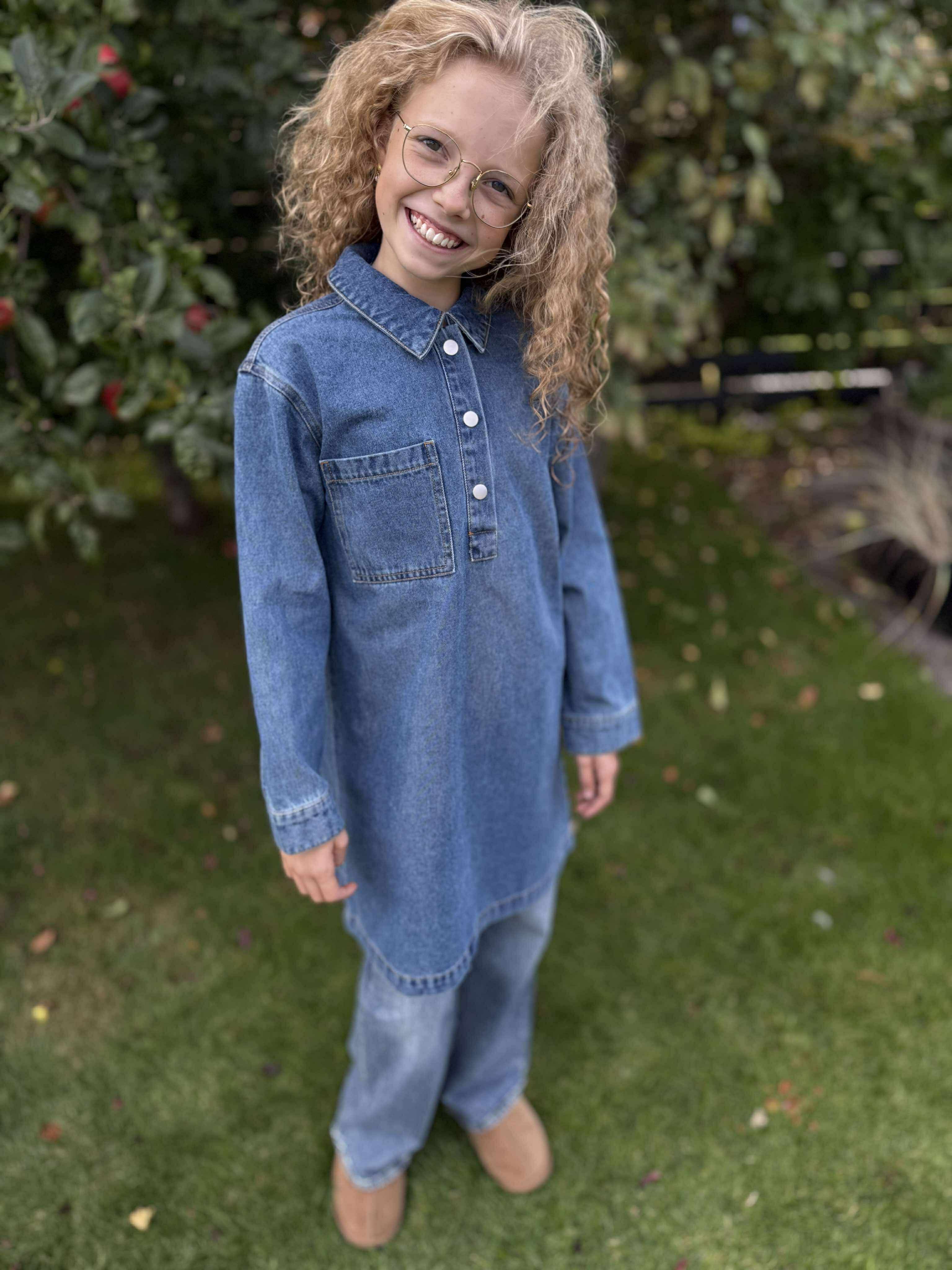 VMELILLIA Midi Dress - Medium Blue Denim